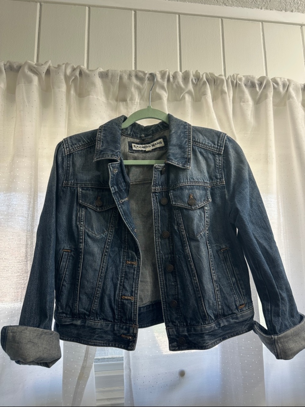 Express Women's Dark Blue Denim Jean Jacket